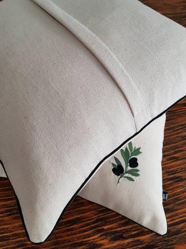 Beşli zeytin Dalı Kırlent Kılıfı 