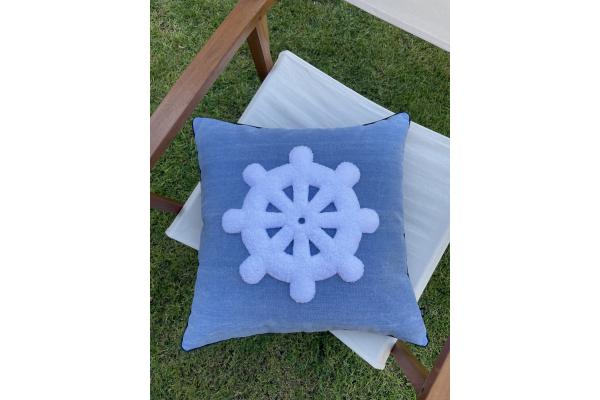 Beyaz Dümen Kırlent Kılıfı