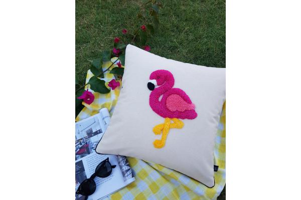 Flamingo Kırlent Kılıfı