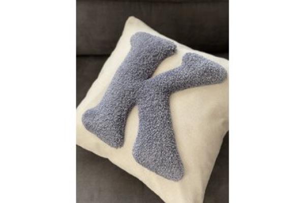 Harf Kırlent Kılıfı (Çevresi Biyeli)