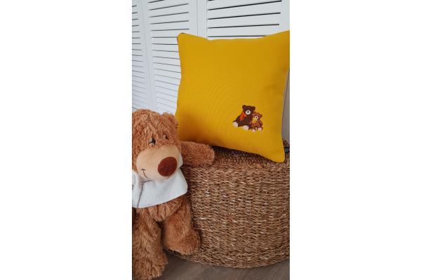 Ikili Ayıcık Kırlent Kılıfı 