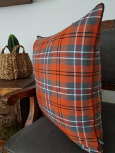 Kahve Biyeli Sonbahar Kırlent Kılıfı