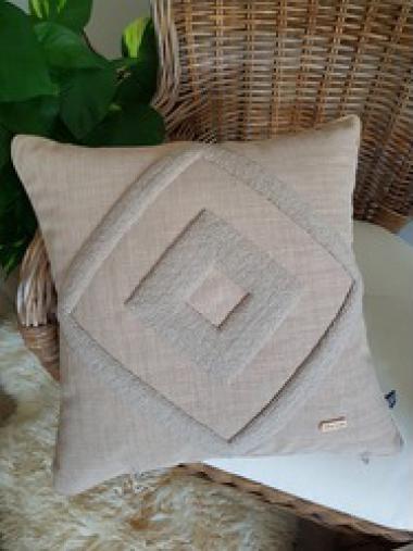 Kare Desen El Nakış Kırlent Kılıfı