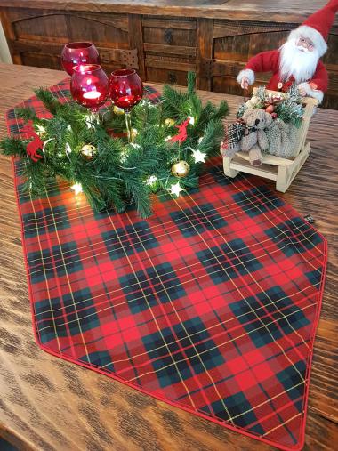 Kırmızı Kareli Yeni Yıl Runner