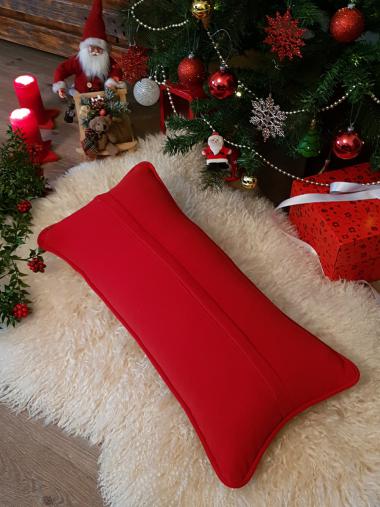 Kırmızı Yeşil Beyaz Ekose Kış Kırlent