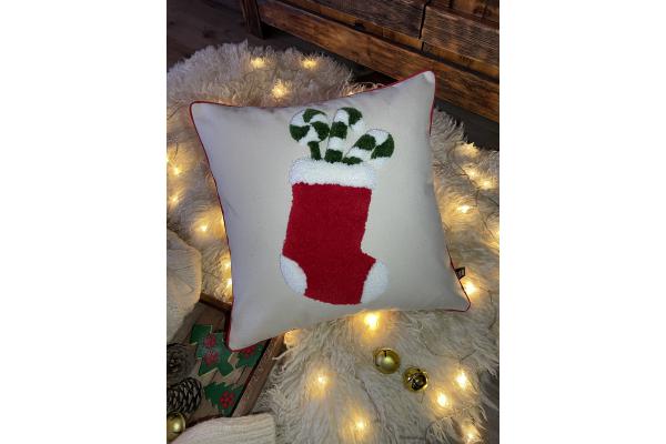Noel Çorap Kırlent Kılıfı