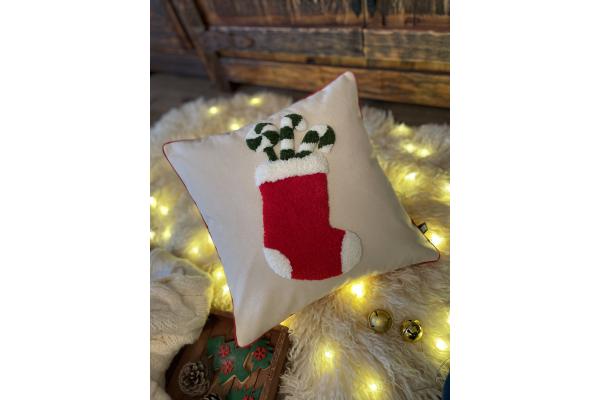 Noel Çorap Kırlent Kılıfı