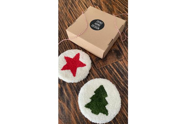 Noel İkili Bardak Altlığı