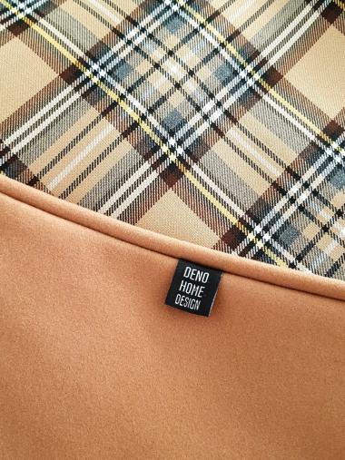 Nude Ekose Kırlent Kılıfı