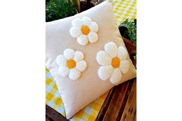 Papatya Kırlent Kılıfı