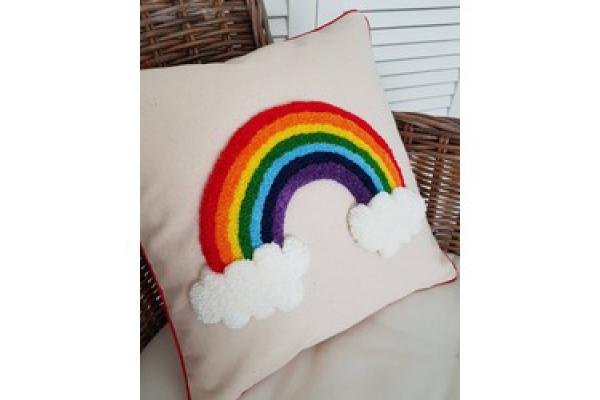 Rainbow Kırlent Kılıfı