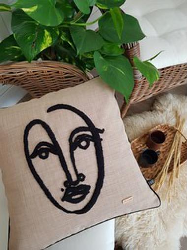 Sima Desen El Nakış Kırlent Kılıfı