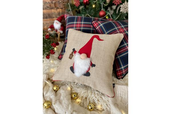 Yeni Yıl Cücesi Kırlent Kılıfı