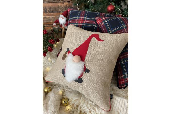 Yeni Yıl Cücesi Kırlent Kılıfı