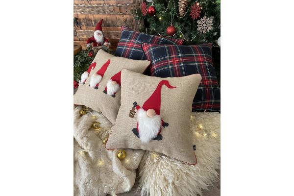 Yeni Yıl Cücesi Kırlent Kılıfı