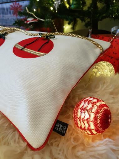 Yeni Yıl Süsleri Kırlent Kılıfı